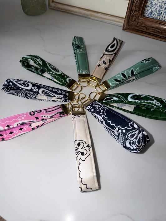 Bandana Wristlet Key Fob